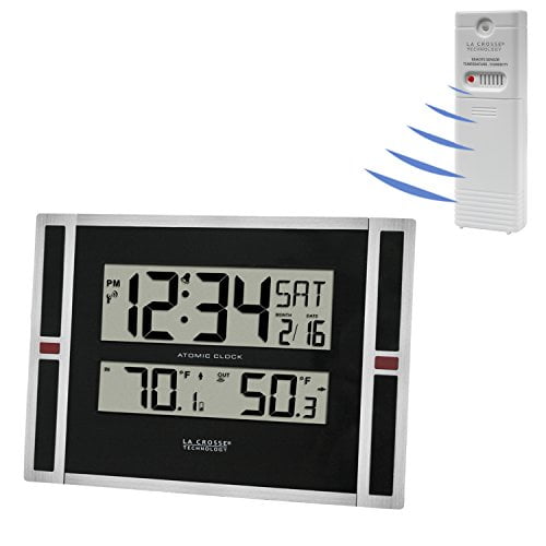 La Crosse Technology 513 149 11 Inch Atomic Digital Wall Clock With Temperature Com - La Crosse Atomic Digital Wall Clock With In Outdoor Temperature Black White La Crosse Technology 513 149 11 Inch Atomic Digital Wall Clock With Temperature Com - La Crosse Atomic Digital Wall Clock With In Outdoor Temperature Black White