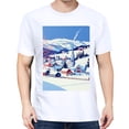 thumbnail image 3 of Basic Oversize Tees For WomenSnow Mountain Loose Boyfriend Shirts Casual Blouse round neck, 3 of 5