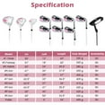 thumbnail image 3 of Topcobe Women's Complete Golf Club Set Right Hand with Rain Hood, Young Men & Women Golf Clubs, Pink, 3 of 11