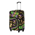 thumbnail image 2 of Qekee Mardi Gras3 Elastic Luggage Cover, Double-sided Print, Invisible Zipper, for Travel, Business, Daily - Medium, 2 of 9