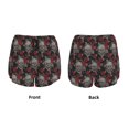 thumbnail image 6 of Sigee Skull and Red Roses for Women's Athletic Shorts High Waisted Running Shorts Pocket Sporty Short Gym Elastic Workout ShortsSmall, 6 of 9