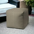 thumbnail image 5 of HomeRoots 17" Taupe Cube Polka Dots Indoor Outdoor Pouf Cover, 5 of 5