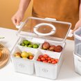 thumbnail image 5 of Fridge Organizer With Lids Stackable Refrigerator Organizer Bins Removable Containers for Food for Storage for Fruit Refrigerator Tissue Vegetables Food, 5 of 5