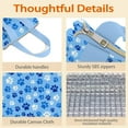 thumbnail image 4 of Blue Dog Paw Footprint Insulated Lunch Bag for Women & Adults,Large Portable Soft Cooler Lunch Bag,Thermal Food Storage Tote with Pearl Cotton,8.66L,8.75x5.75x9.5 Inch, 4 of 6