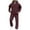 *Wine, variant on VBVC No Boundarie Men's Plus Size 2 Piece Athletic Outfit,Full Zip Hoodie and Cargo Sweatpants Set,Winter Drawstring Tracksuit For Men With Pockets,Purple,Size XL