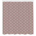 thumbnail image 3 of Earth Tones Shower Curtain, Geometric Round Spirals Abstract Vintage Diamond Shapes Retro Graphic, Fabric Bathroom Set with Hooks, 69W X 84L Inches Extra Long, Pale Mauve Taupe, by Ambesonne, 3 of 3
