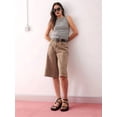 thumbnail image 6 of Women'S Striped Tank Top Boat Neck Sleeveless Crop Tops Summer Slim Fit Tops Gray S, 6 of 9
