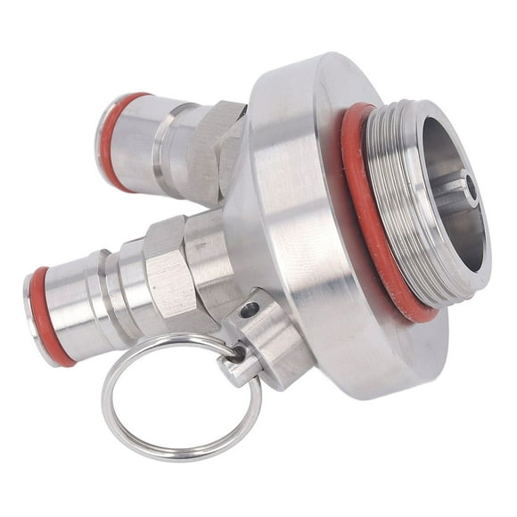 Mini Dispensador De Barril Con Bloqueo De Doble Bola, Barril De Cerveza De Acero Inoxidable, Lanza Growler, Rosca De Junta Tórica A Prueba De Fugas Para Elaboración Casera