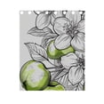 thumbnail image 4 of Green Apple Flowers Curtains Black Out 63 Inch Length Curtains for Sliding Glass Doors Bedroom Living Room 2 Panels Set, 4 of 5