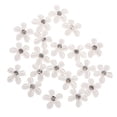 thumbnail image 1 of KLKCMS 20Pcs Crystal Rhinestones Flower Resin Buttons Embellishments Flatback Beads DIY White, 1 of 9
