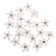 thumbnail image 1 of 20 piezas de adornos de resina de 9 mm con flores de diamantes de imitación con parte trasera plana para fiesta de boda Blanco, 1 of 9