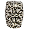 thumbnail image 2 of 18" Marble & Gold Design Garden Stool, 2 of 7
