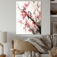 thumbnail image 2 of Designart "Sumi Bird Asian Painting VIII" Asian Metal Art Living Room, 2 of 5