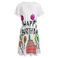 thumbnail image 5 of Happy Birthday! Dress Summer Street Style Dresses Female Short Sleeve Printed Sundress, 5 of 7