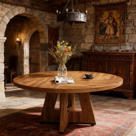 47 Inch Wood Round Dining Table (1pc only)