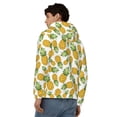 thumbnail image 4 of Zufioo Pineapple Print Men's Hooded Cardigan, Zip-up Long-Sleeved Sweatshirt Jacket Sportswear-Large, 4 of 5