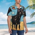 thumbnail image 6 of Picia Whimsical Cartoon Cow Gentle Cotton Regular Fit Short Sleeve Casual Hawaiian Shirt for Men-X-Large, 6 of 8