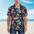 thumbnail image 2 of Fotbe Colorful Animals Camisa Hawaiana para Hombre Unisex – Camisa Casual de Verano con Botones de Manga Corta de Algodón y Lino,Medium, 2 of 7