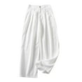 thumbnail image 1 of Mefallenssiah Women Solid Color Soft Comfortable Loose Fitting Casual and Versatile Straight Leg Pants, 1 of 8