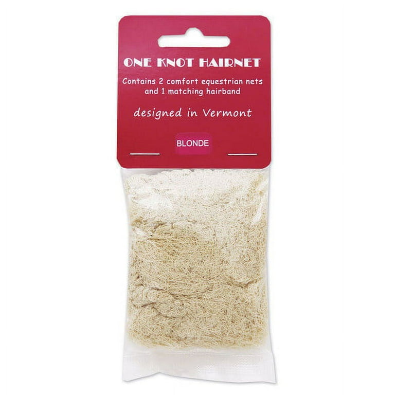 One Knot Hairnet: Retina Per Capelli Da Equitazione, Con Scrunch Abbinato (Biondo, Marrone Scuro) - 4