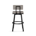 thumbnail image 4 of Amisco Staten 26 in. Swivel Counter Stool - Silver Grey Polyester / Black Metal, 4 of 9