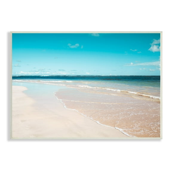 Stupell Industries Vivid Blue Panoramic Sky Sandy Beach Coast Photograph Unframed Art Print Wall Art, Design by Danita Delimont