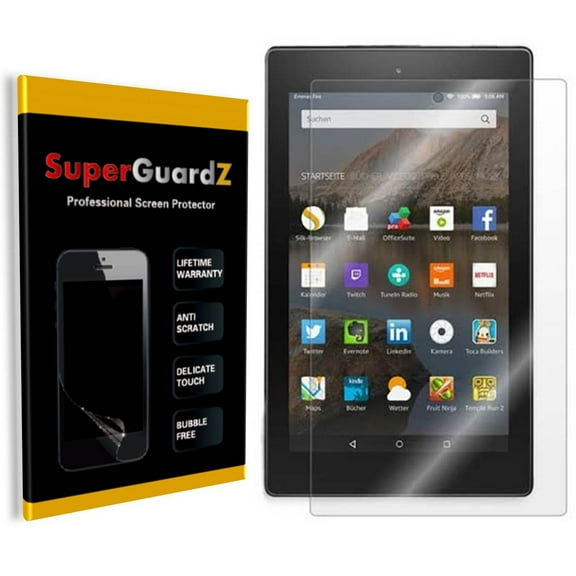 [3-Pack] For Amazon Fire HD 10 (7th Gen, 2017) - SuperGuardZ Anti-Glare Matte Screen Protector, Anti-Fingerprint, Anti-Scratch, Anti-Bubble