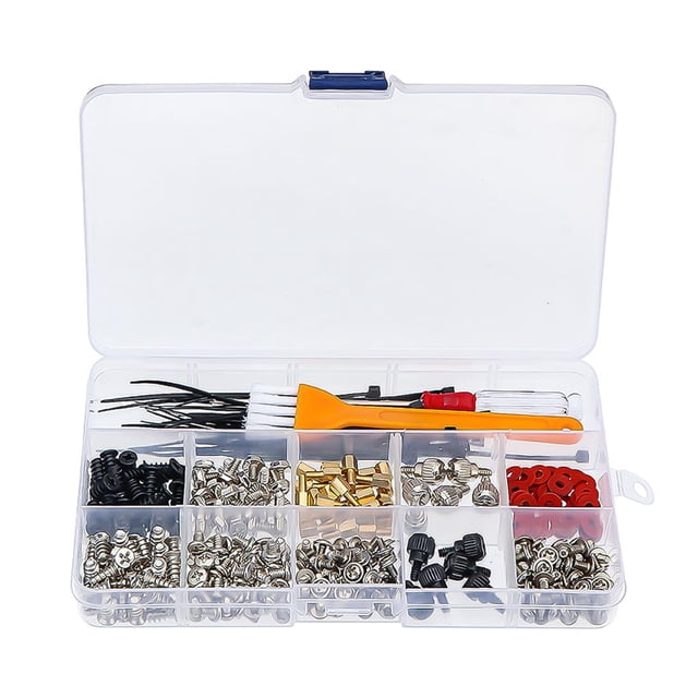 Tornillos De Computadora Juego De Tornillos De Escritorio De Hierro Niquelado Caja De Computadora Portátil Tornillo De Montaje Con Caja De Almacenamiento Para Disco Duro Caja De Computadora,330Pcs Scienceny TO001615-00