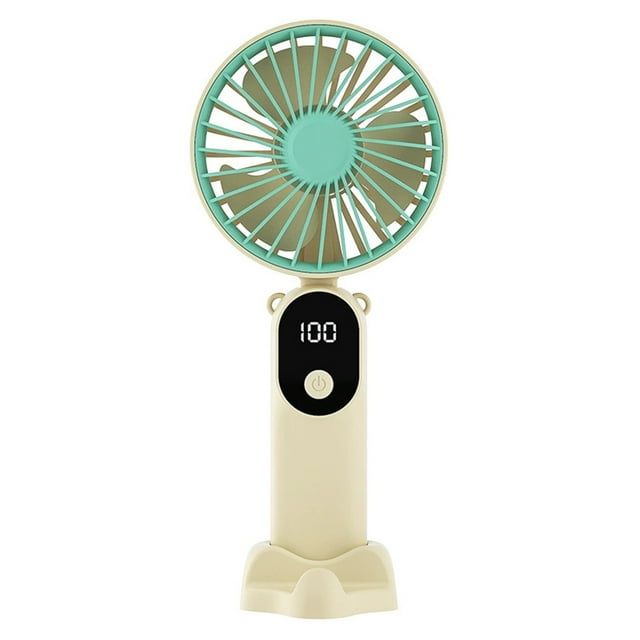 Advancent Mini ventilador USB y pantalla digital, portátil, cubierta de malla desmontable para fácil visualización Electrodomésticos Beige
