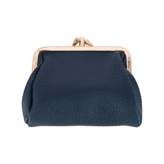 Julia Buxton Premium Faux Leather Triple Frame Coin Purse Wallet (Women)