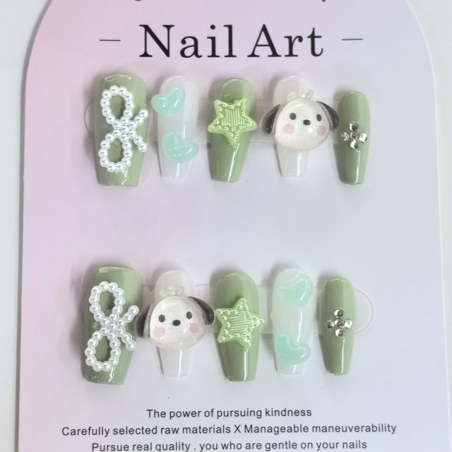Pochacco-pegatinas de uñas postizas de dibujos animados, calcomanías de uñas Pochacco Kawaii, dulces y lindas, Cinnamoroll, manicura hecha a mano, regalo de parche de Ail, nuevo