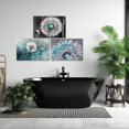 thumbnail image 4 of Dandelion Wall Art 3 Piece Blue Dandelion Pictures Wall Decor Abstract Flower Canvas Paintings for Living Room Bedroom Bathroom Farmhouse Decor Unframed, 4 of 6