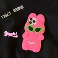 thumbnail image 2 of Kawaii Phone Cases Apply to iPhone 13,Cute Cartoon Bunny Phone Case 3D Funny Rose Red Babbit with Sunglasses Case for Women Girls Soft Silicone Shockproof Cover for iPhone 13, 2 of 14