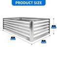 thumbnail image 6 of Dextrus 8x4x3ft Galvanized Metal Raised Garden Bed with Gloves, Support Rod & Rubber Edge for Outdoor Plants Veggies, Silver, 6 of 6
