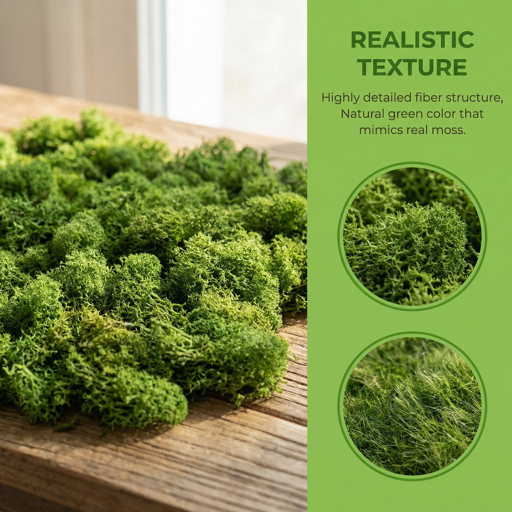 Unique Bargains Artificial Moss Fiber Realistic Grass for Garden in 50 g Grass-Green