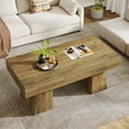 thumbnail image 5 of Tribesigns Farmhouse Coffee Table, 47" Wood Accent Center Tables for Living Room, Rustic Brown, 5 of 7