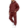 thumbnail image 4 of 2 Piece Tracksuit for Men Ghalytn Hoodie and Jogger Pants Set - Casual Fleece Sweat Outfit, 4 of 9