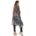 thumbnail image 4 of Sakkas Zeni Women's Short sleeve V-neck Summer Floral Print Caftan Dress Cover-up - 442 - One Size, 4 of 5