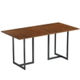 thumbnail image 6 of Gymax Rectangular Dining Table w/ Wooden Top Metal Frame Kitchen Dining Room 63'', 6 of 7