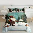 thumbnail image 2 of Manfei Kawaii Gnome Snowman Full Size Comforter Sets,Happy Christmas Bedding Comforter Set,White Red Green Bedding Sets For Kids,Super Cozy Room Decor Reversible,3-Piece, 2 of 8