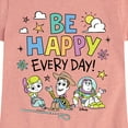 thumbnail image 3 of Disney - Be Happy Every Day - Toddler & Youth Girls Short Sleeve Graphic T-Shirt, 3 of 5