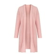 thumbnail image 4 of Lovskoo Cardigan Sweaters for Women Open Front Trendy Long Sleeve Solid Color Long Coat Blouse Oversized Winter Outerwear Tops Pink, 4 of 6