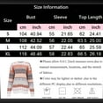 thumbnail image 3 of larppty Sweater for Women Fair Isle Fall Vintage Casual Loose Long Sleeve Crewneck Knitted Jumper Sweated Tops (Khaki, S), 3 of 9