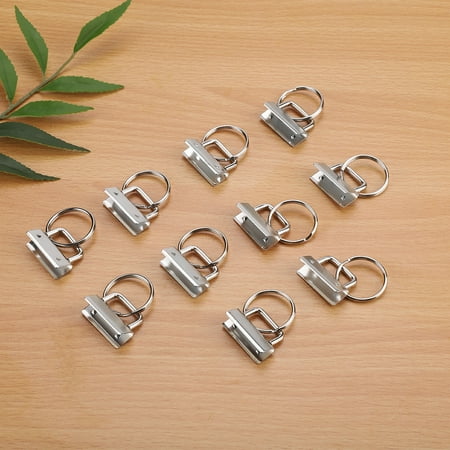 Sonew 10pcs 32mm Metal Tail Clip With Key Ring Hand Made Diy