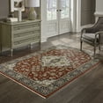 thumbnail image 3 of Oriental Weavers Aberdeen Area Rug - 4151R - 7'10" x 10'10" - in Red/ Blue - Vintage Inspired, Stain Resistant, Family and Pet Friendly , Dining, Living Room Rug, 3 of 10