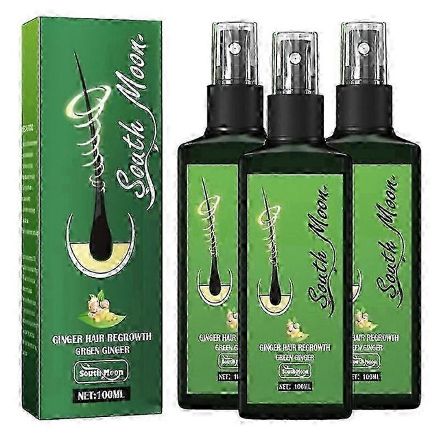 3Pcs Growth Nourishing Ginger Spray, Hair Growth Serum Spray Hair Lotion, Regrowth Nourishing Ginger Spray