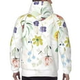 thumbnail image 7 of Wukai Wildflowers Print Men Hoodies Fleece Sweatshirts Long Sleeve Sweaters Pullover Fall Outfits Winter Clothes-X-Large, 7 of 7