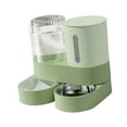 thumbnail image 4 of Comedero automático giratorio para mascotas, cuenco portátil extraíble y práctico para gatos, cuenco de alimentación para conejos y animales pequeños. Verde, 4 of 8