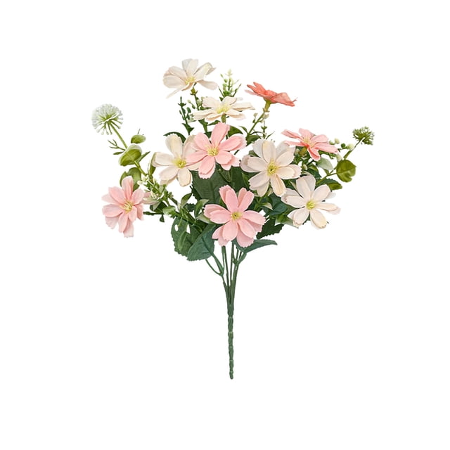 Mesas de Café para la Sala de Estar Decoración de la Caja de Flores Del Lado de la Calle 5 Ramas 10 Cabezas Mariposa Artificial Margaritas Pieza Central de la Flor Falsa Decoraciones Del Hogar para La