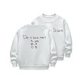 thumbnail image 2 of AUNVITO Girls & Boys 2-12Y Fleece Lined Crewneck Sweatshirt with 'Do U Love Me' Print Cozy Casual Winter Warmth Top, 2 of 5
